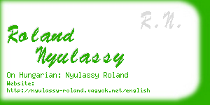 roland nyulassy business card
